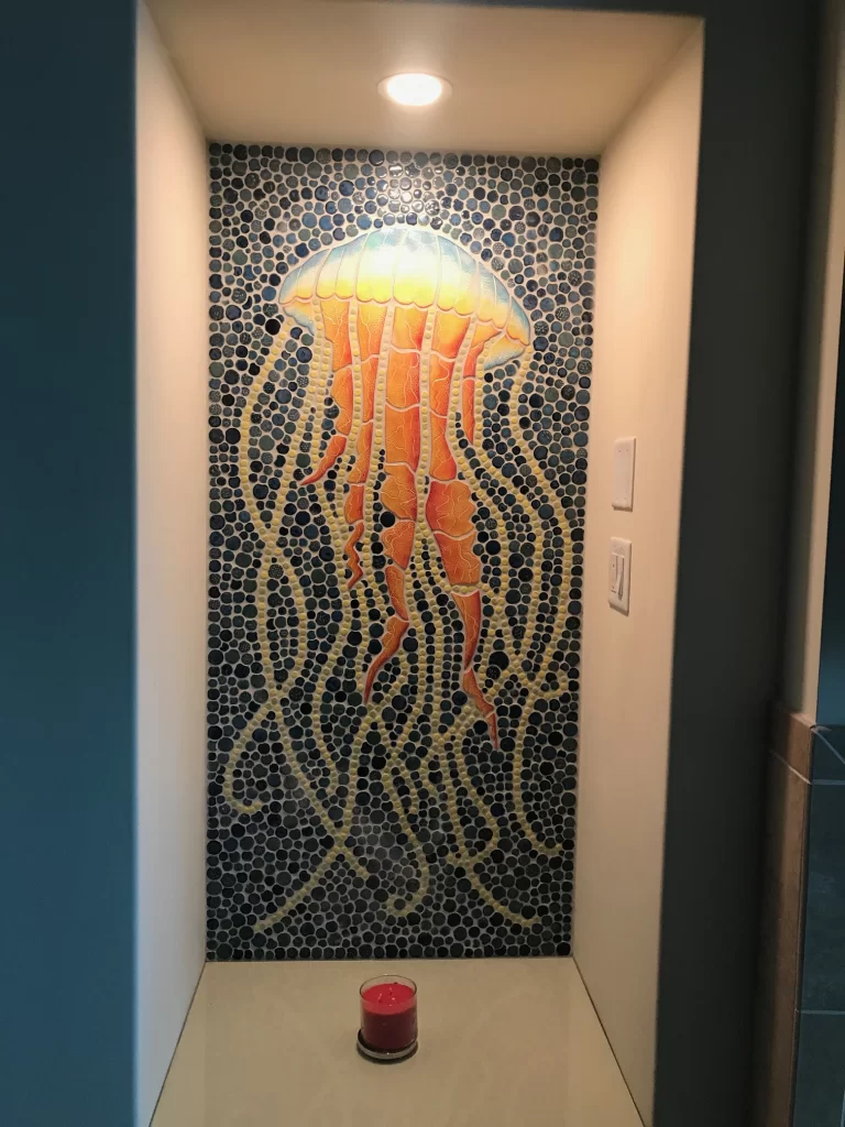 Jellyfish Insert Inlay ceramic mosaic