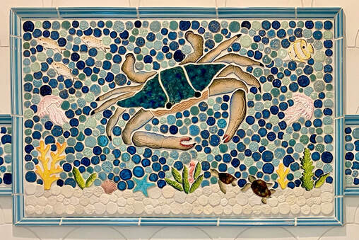 20x32 blue crab mosaic