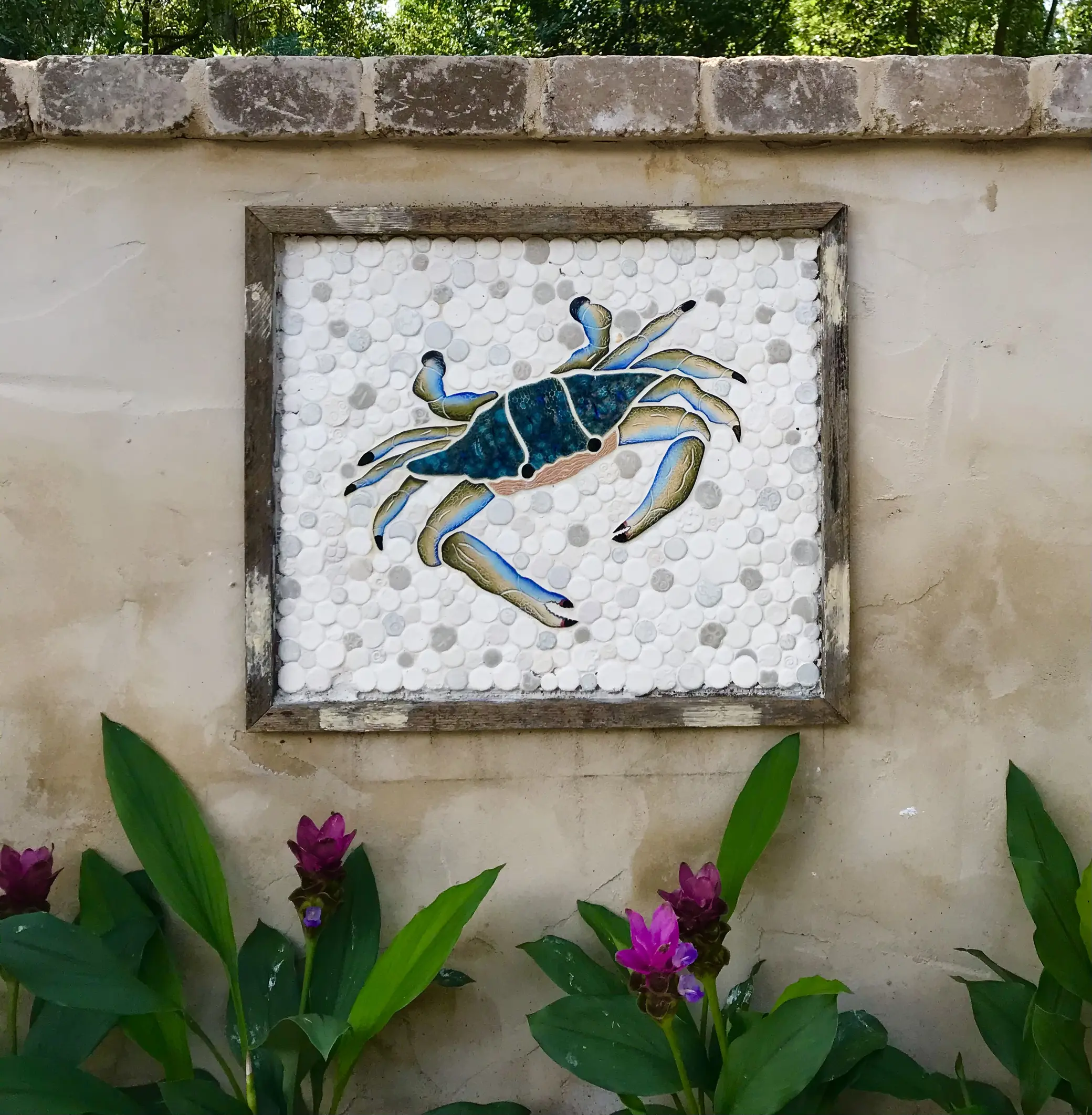 Blue Crab Mosaic for outdoor Garden